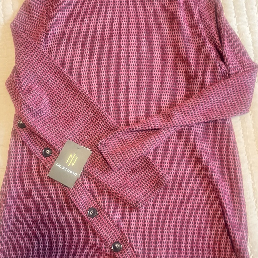 M.STUDIO Pink Cowl Neck Sweater with Cozy Knit